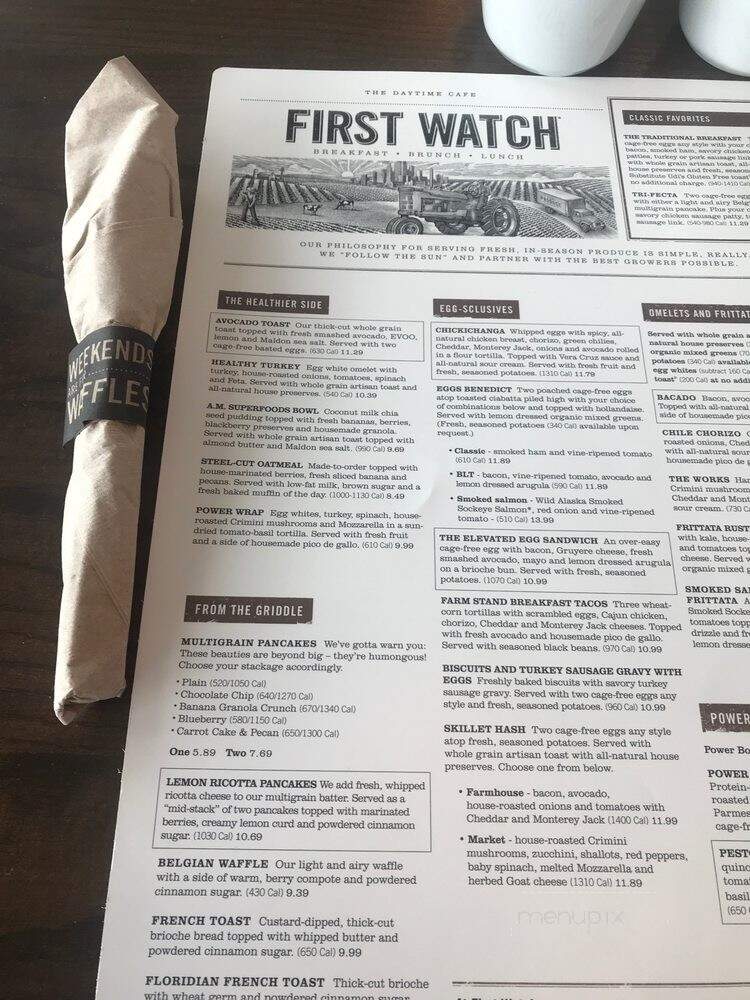 First Watch - Ponte Vedra, FL menu_pic