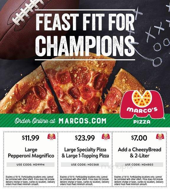 Marco's Pizza - Evans, GA menu_pic