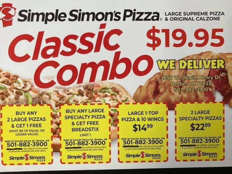 Simple Simon's Pizza - Beebe, AR