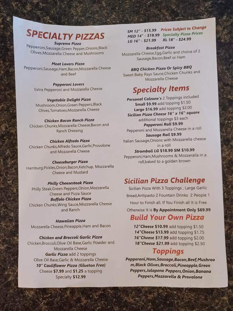 Salerno's Pizzeria - Perryville, MO menu_pic