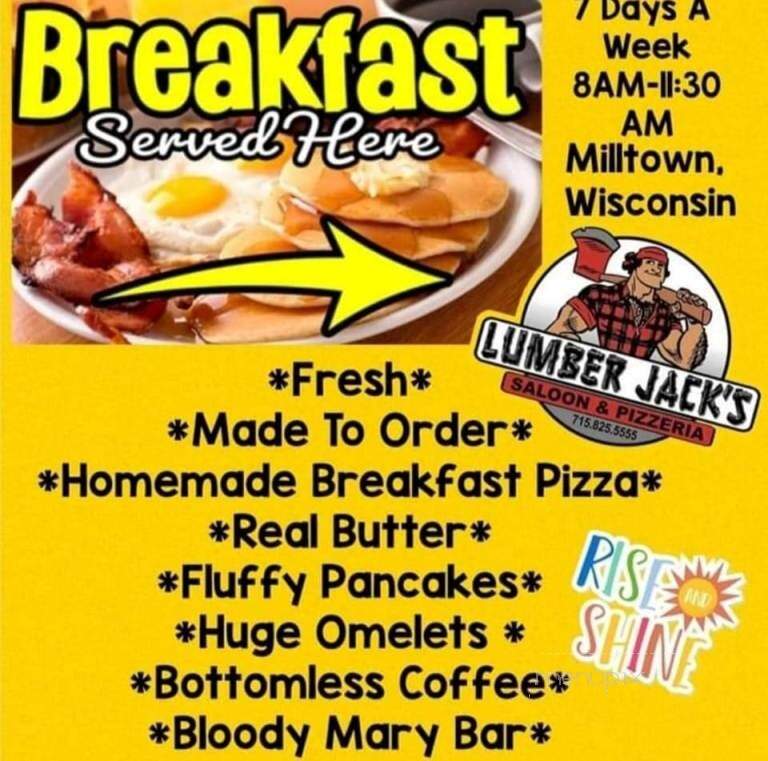 Lumberjack's - Milltown, WI menu_pic