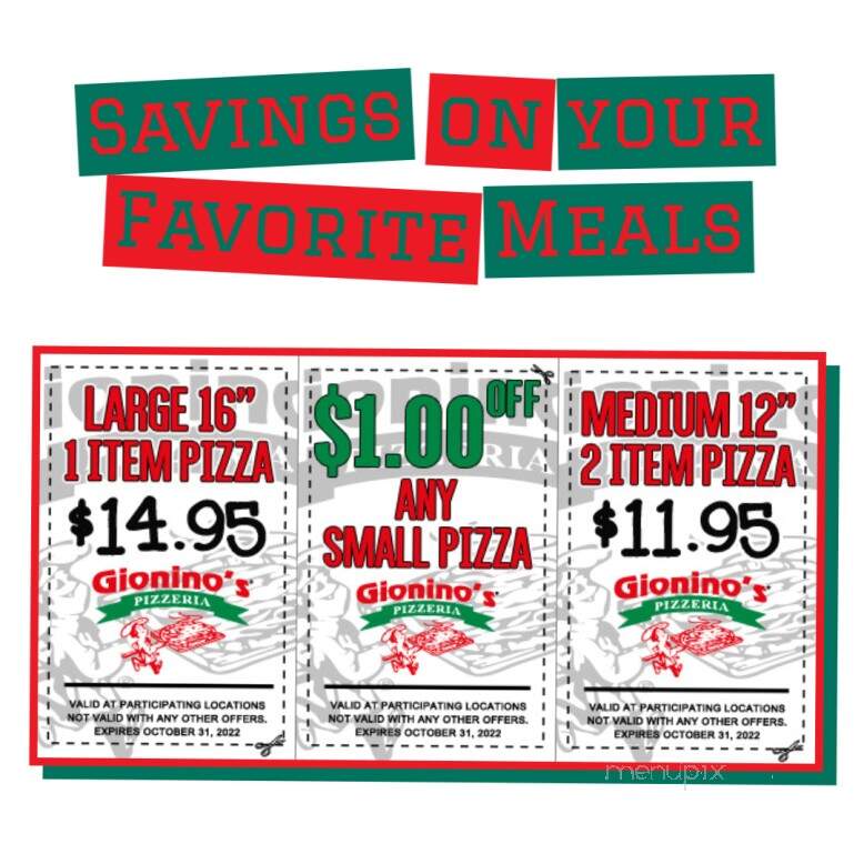 Gionino's Pizzeria - Sebring, OH menu_pic