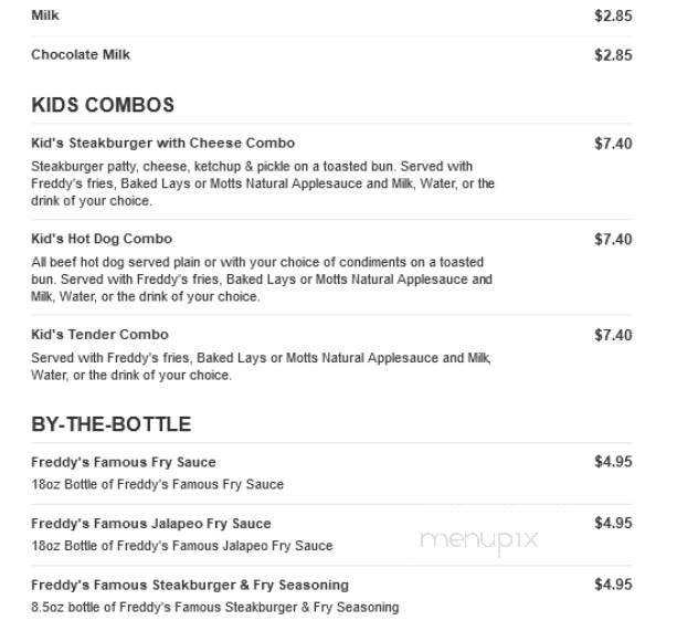 Freddy's Frozen Custard & Steakburgers - Jackson, TN menu_pic