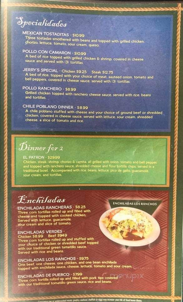 Chuck Wagon Cafe - Locust Grove, OK menu_pic