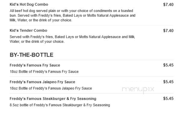 Freddy's Frozen Custard & Steakburgers - Streetsboro, OH menu_pic