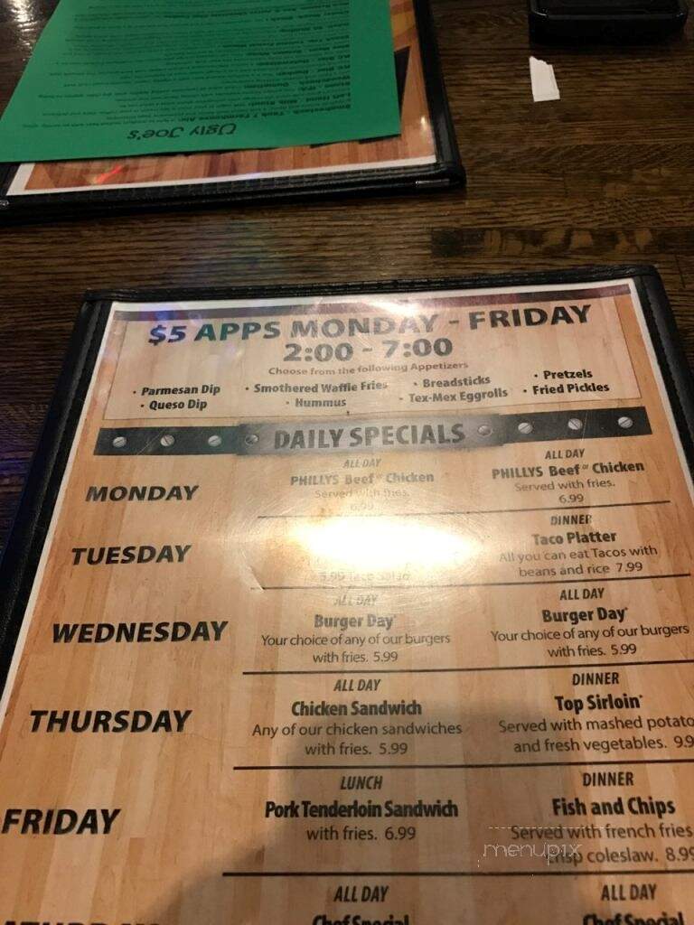 Ugly Joe's - Kansas City, MO menu_pic