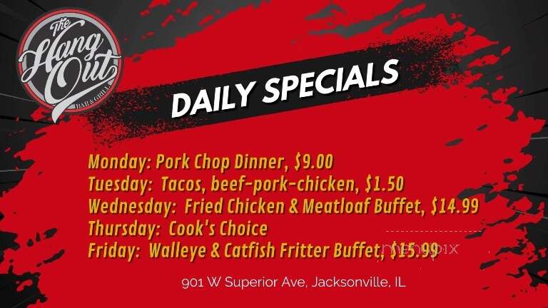 The Hangout Bar & Grill - Jacksonville, IL menu_pic