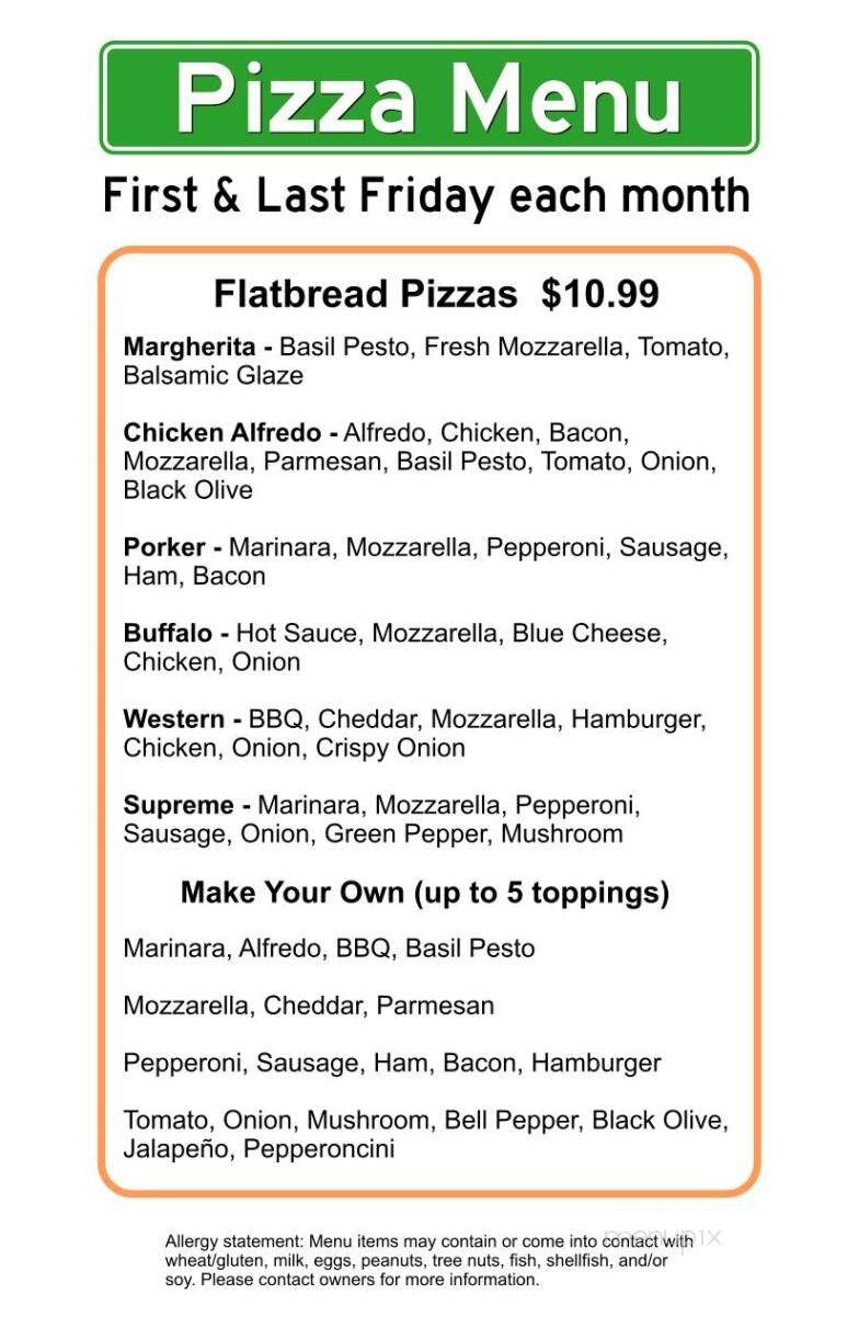 Long Road Cafe - Crossville, TN menu_pic