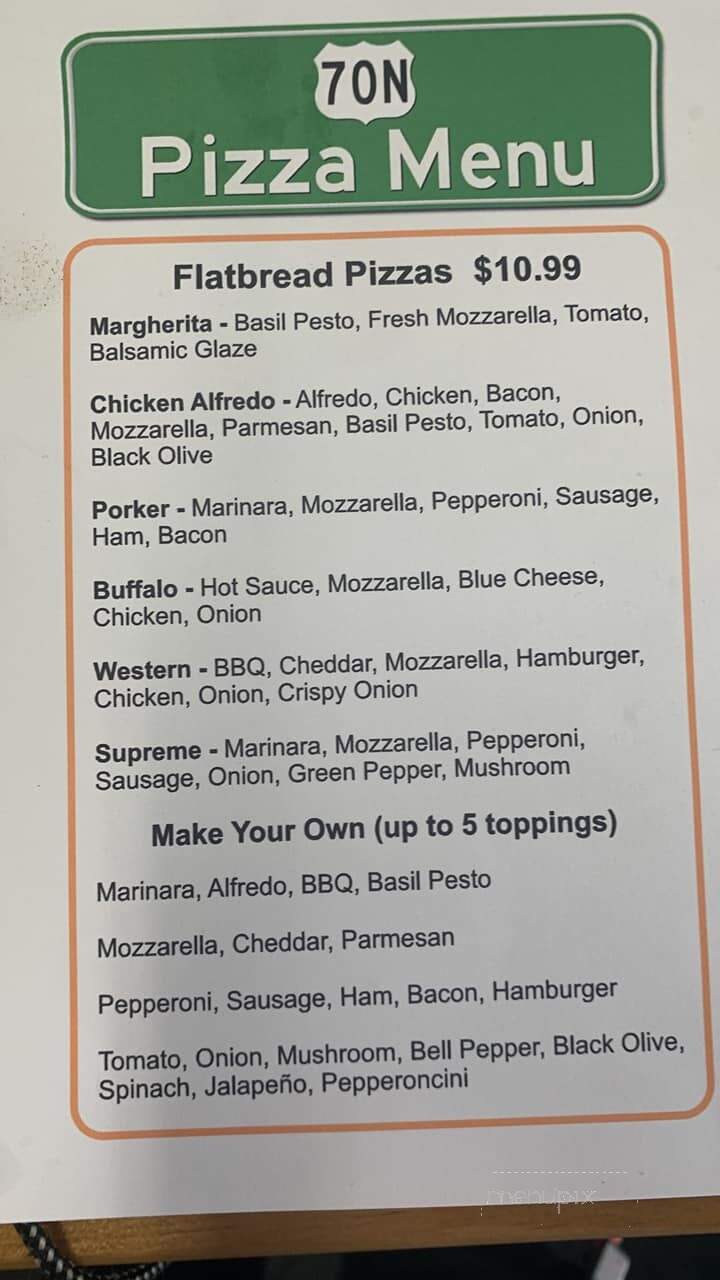 Long Road Cafe - Crossville, TN menu_pic