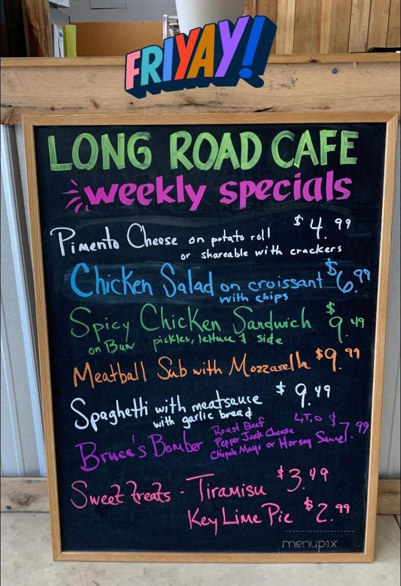 Long Road Cafe - Crossville, TN menu_pic