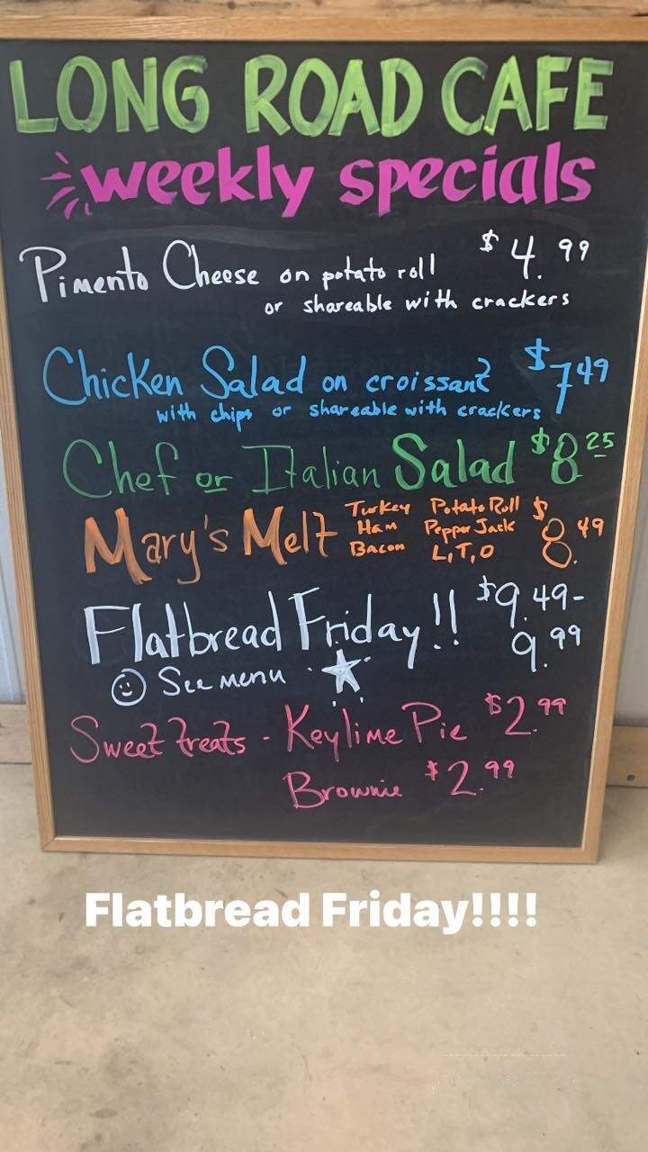 Long Road Cafe - Crossville, TN menu_pic