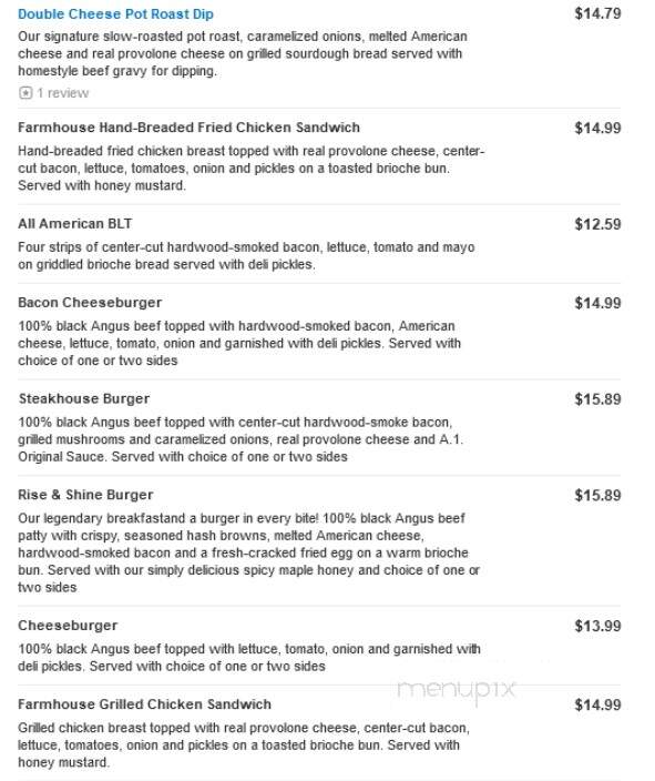 Bob Evans Restaurant - Gallipolis, OH menu_pic