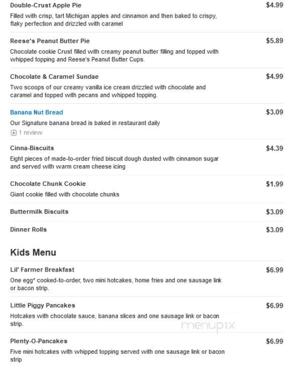 Bob Evans Restaurant - Gallipolis, OH menu_pic