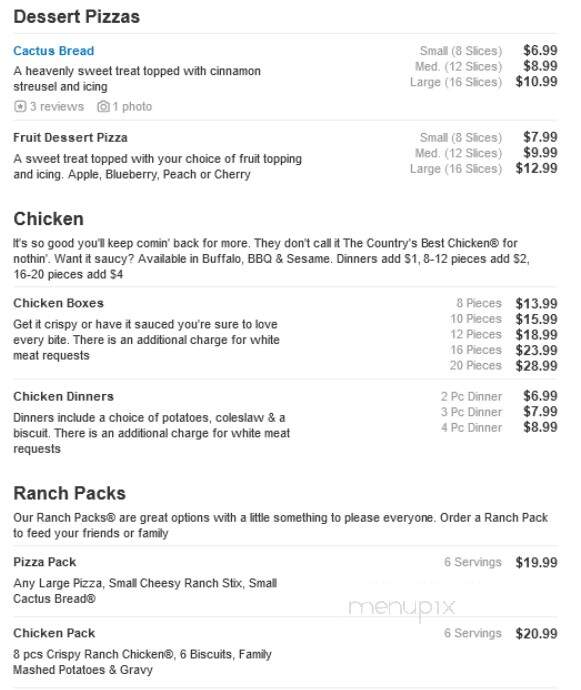 Pizza Ranch - Brookings, SD menu_pic