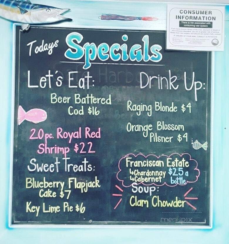 Safe Harbor Seafood - Crescent Beach, FL menu_pic