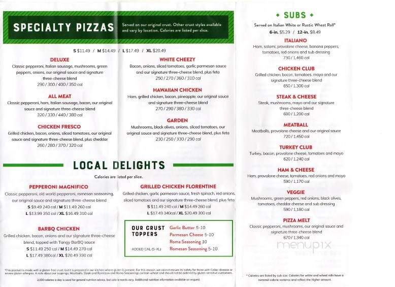Marco's Pizza - Mentor On The Lake, OH menu_pic
