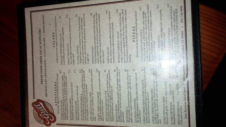Aromas Grill - Aromas, CA menu_pic