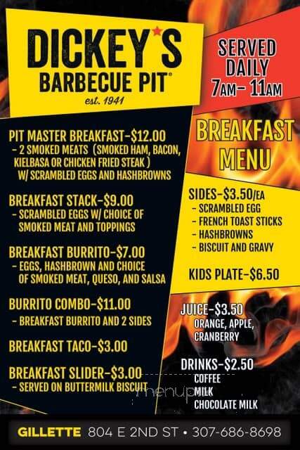 Dickey's Barbecue Pit - Gillette, WY menu_pic