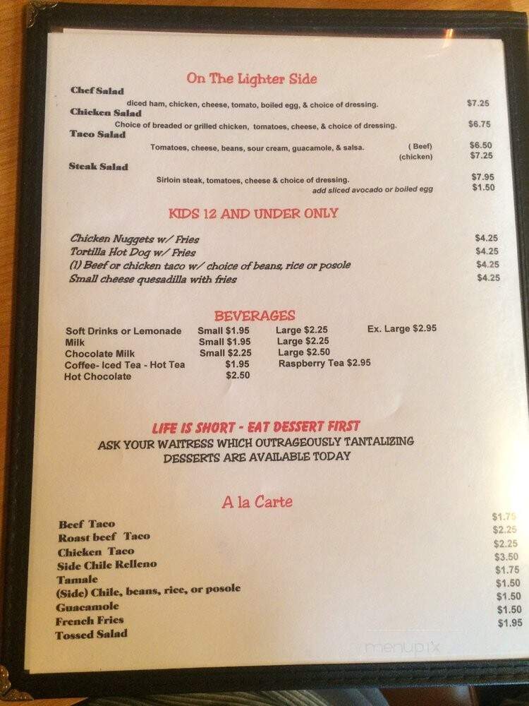 Casa De Herrera Restaurant - Pecos, NM menu_pic