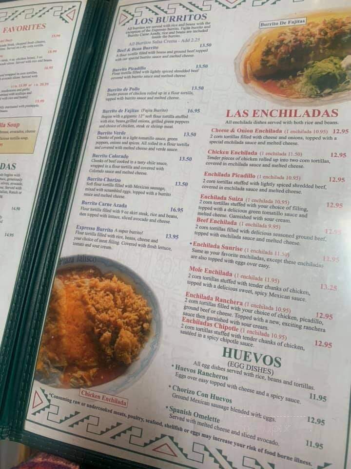 Plaza Jalisco - Chehalis, WA menu_pic