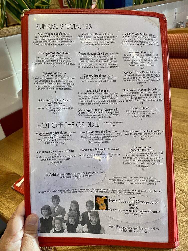 Brookfields Restaurant - Roseville, CA menu_pic