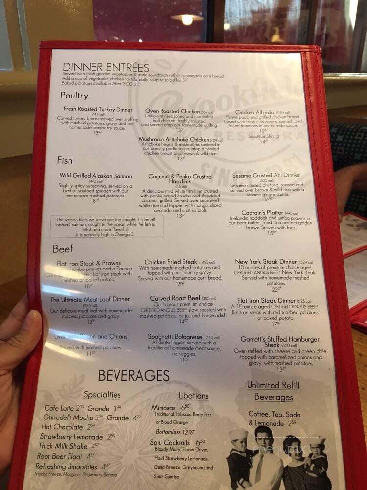 Brookfields Restaurant - Roseville, CA menu_pic