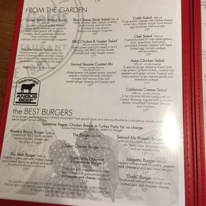 Brookfields Restaurant - Roseville, CA menu_pic