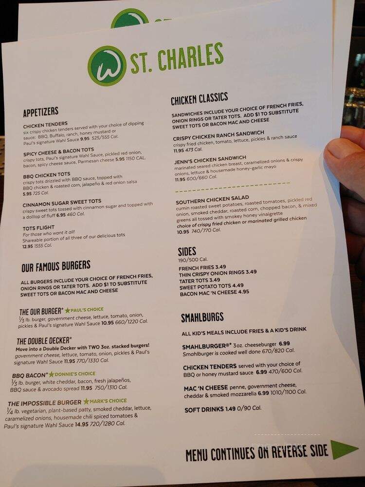 Wahlburgers - St. Charles, IL menu_pic
