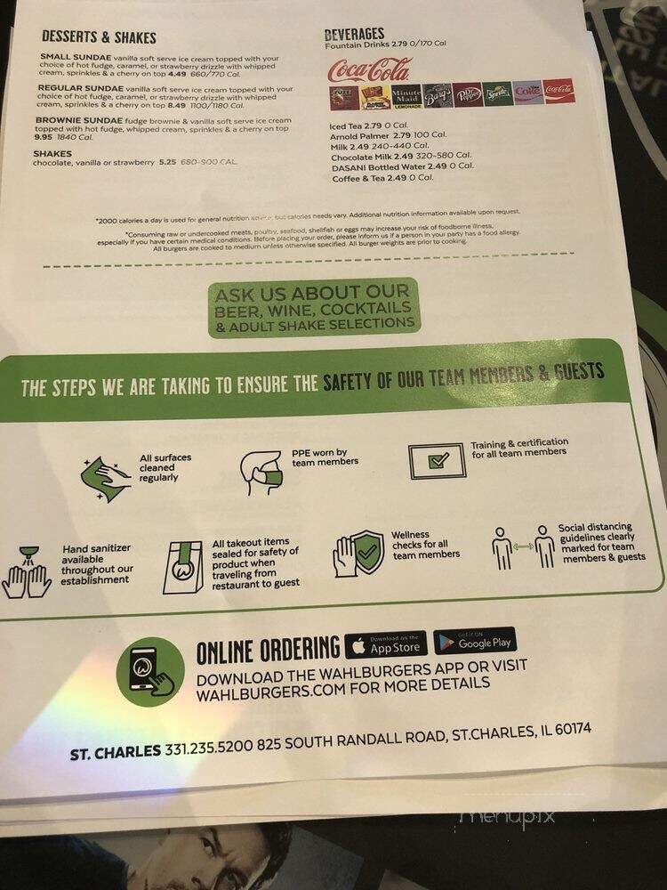 Wahlburgers - St. Charles, IL menu_pic
