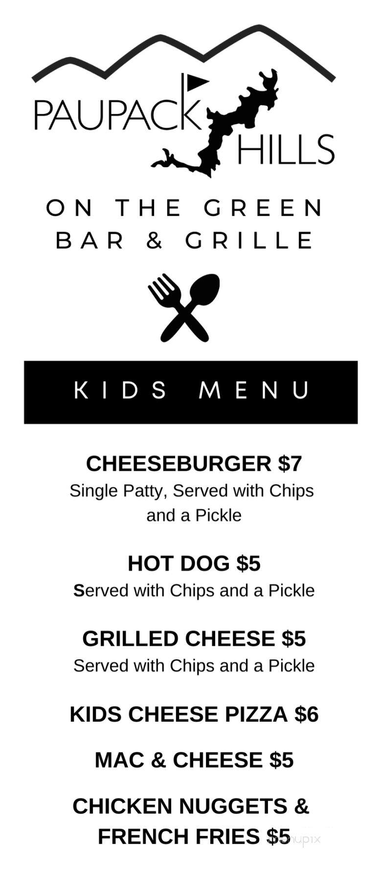 On the Green Bar & Grille - Greentown, PA menu_pic
