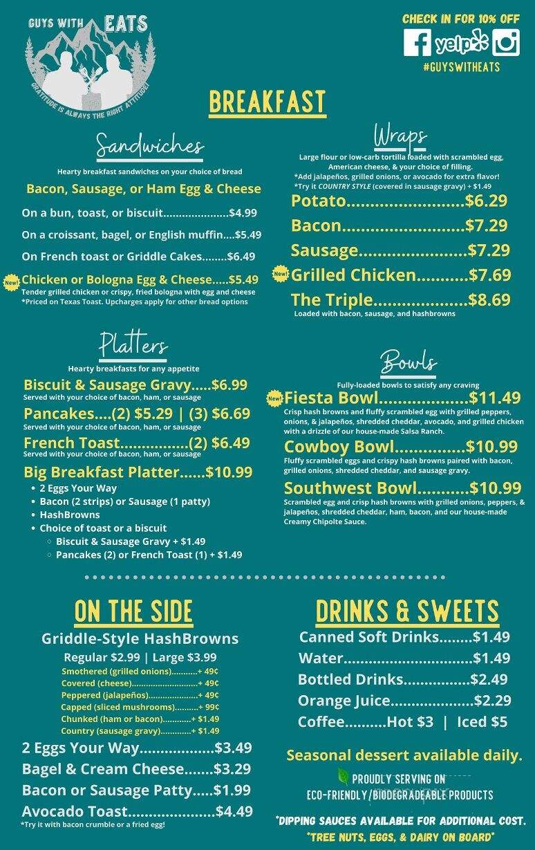 Guys With Eats - Sevierville, TN menu_pic
