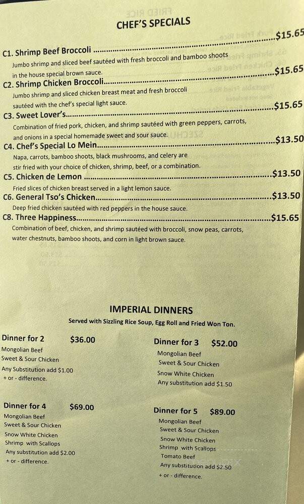 Peking Chinese Restaurant - Muscatine, IA menu_pic