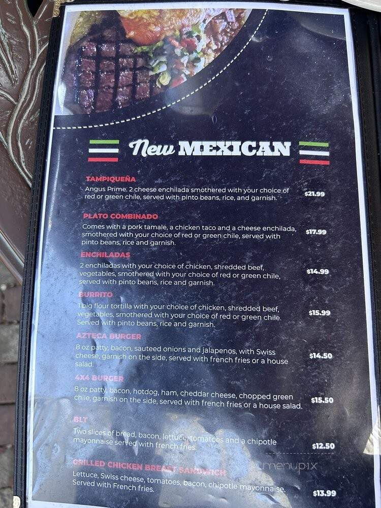 Azteca Mexican Grill - Taos, NM menu_pic