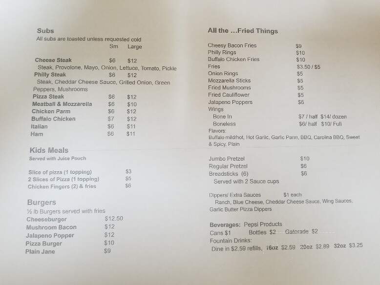 Aunt Dani's Pizza Cafe - Bellwood, PA menu_pic