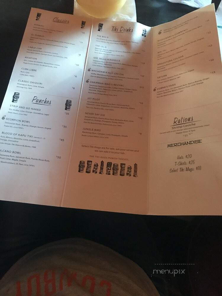 Saturn Room - Tulsa, OK menu_pic
