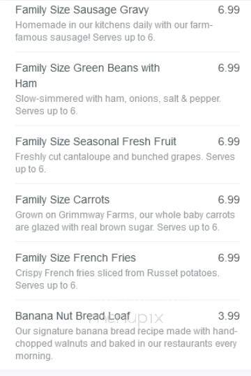 Bob Evans Restaurant - Norwalk, OH menu_pic