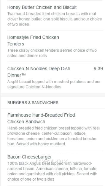 Bob Evans Restaurant - Norwalk, OH menu_pic