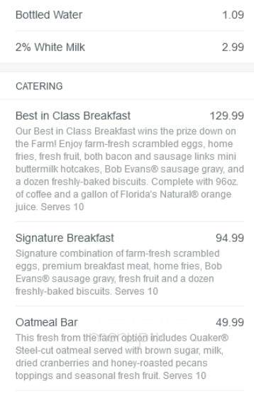 Bob Evans Restaurant - Norwalk, OH menu_pic