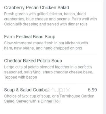 Bob Evans Restaurant - Norwalk, OH menu_pic