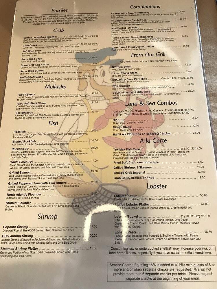 Harris Crab House - Grasonville, MD menu_pic