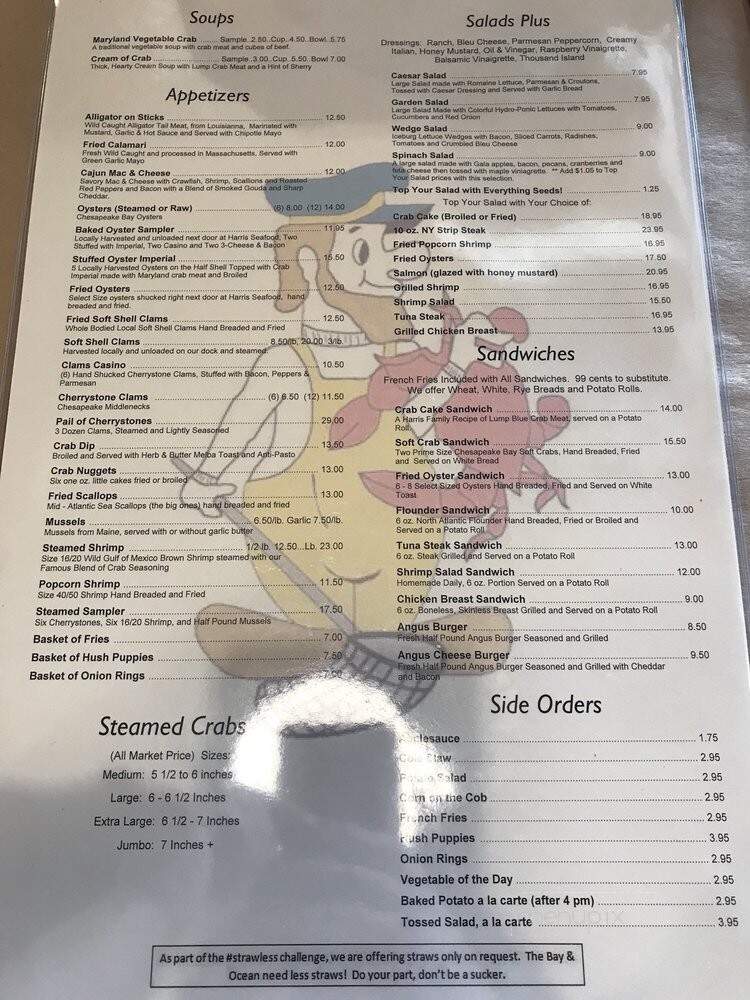 Harris Crab House - Grasonville, MD menu_pic