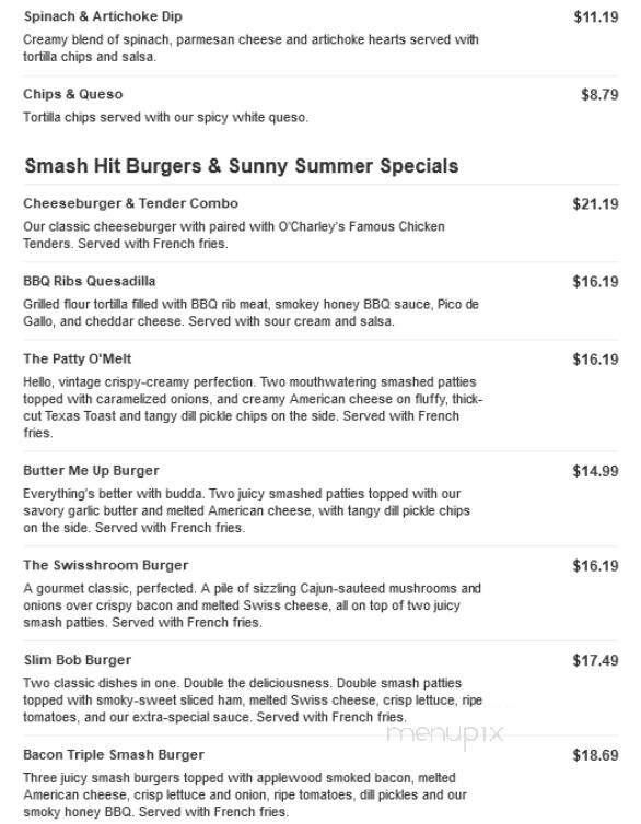 O'Charley's - Decatur, AL menu_pic