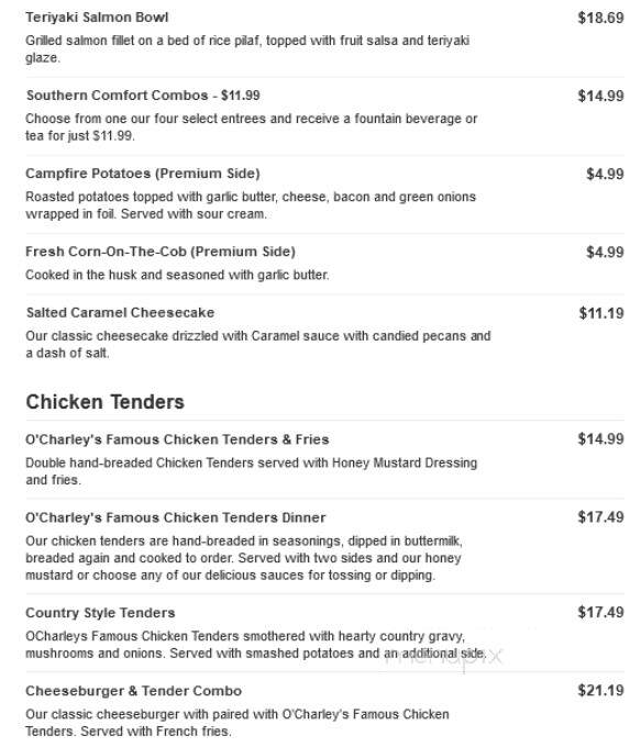 O'Charley's - Decatur, AL menu_pic