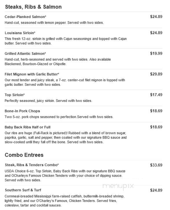 O'Charley's - Decatur, AL menu_pic