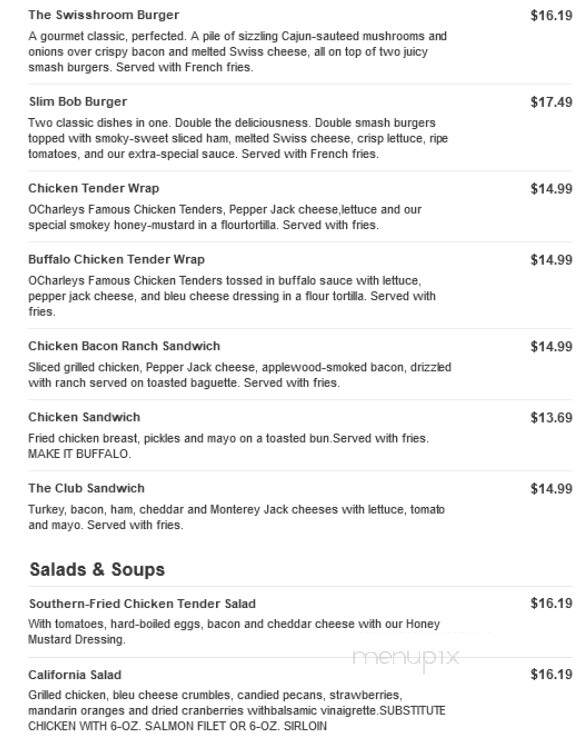 O'Charley's - Decatur, AL menu_pic
