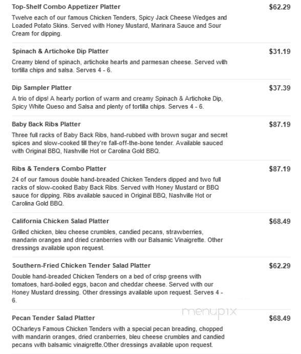 O'Charley's - Decatur, AL menu_pic