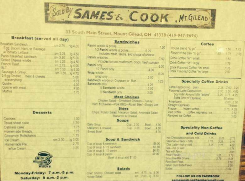 Sames & Cook - Mount Gilead, OH