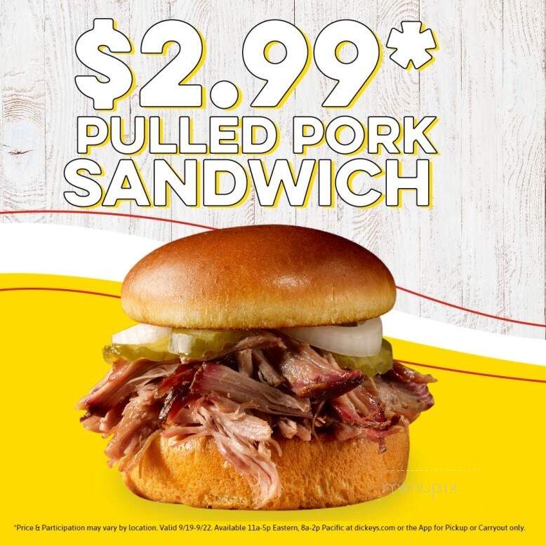 Dickey's Barbecue Pit - King George, VA menu_pic