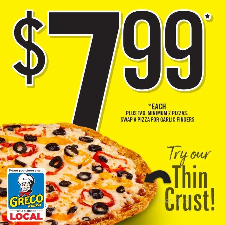 Greco Pizza - Oromoto, NB menu_pic