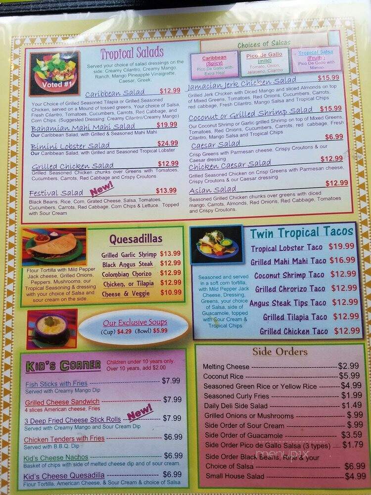 The Tropical Grill - Spruce Pine, NC menu_pic